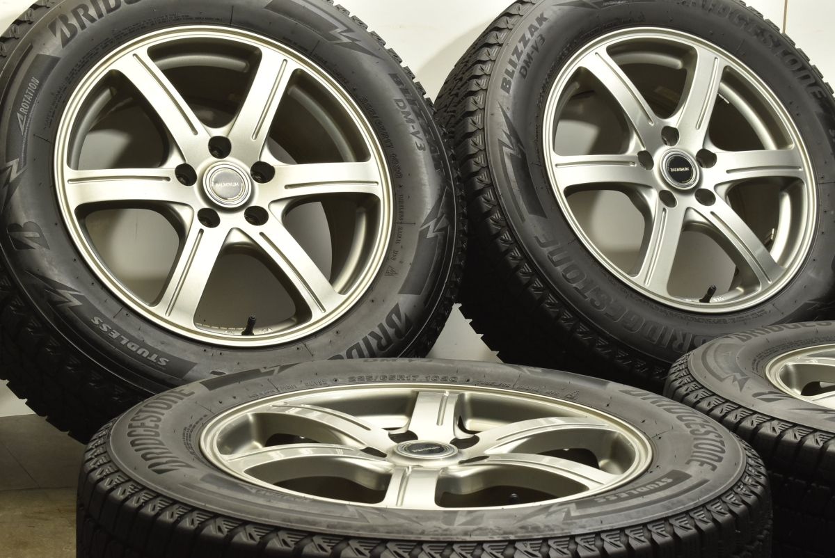 エクストレイル等に BALMINUM 225/65R17 DM-V2 4本 売切!! 冬 タイヤ 225⁄65R17 4本 タイヤのみ バリ山 22年製 バリ山