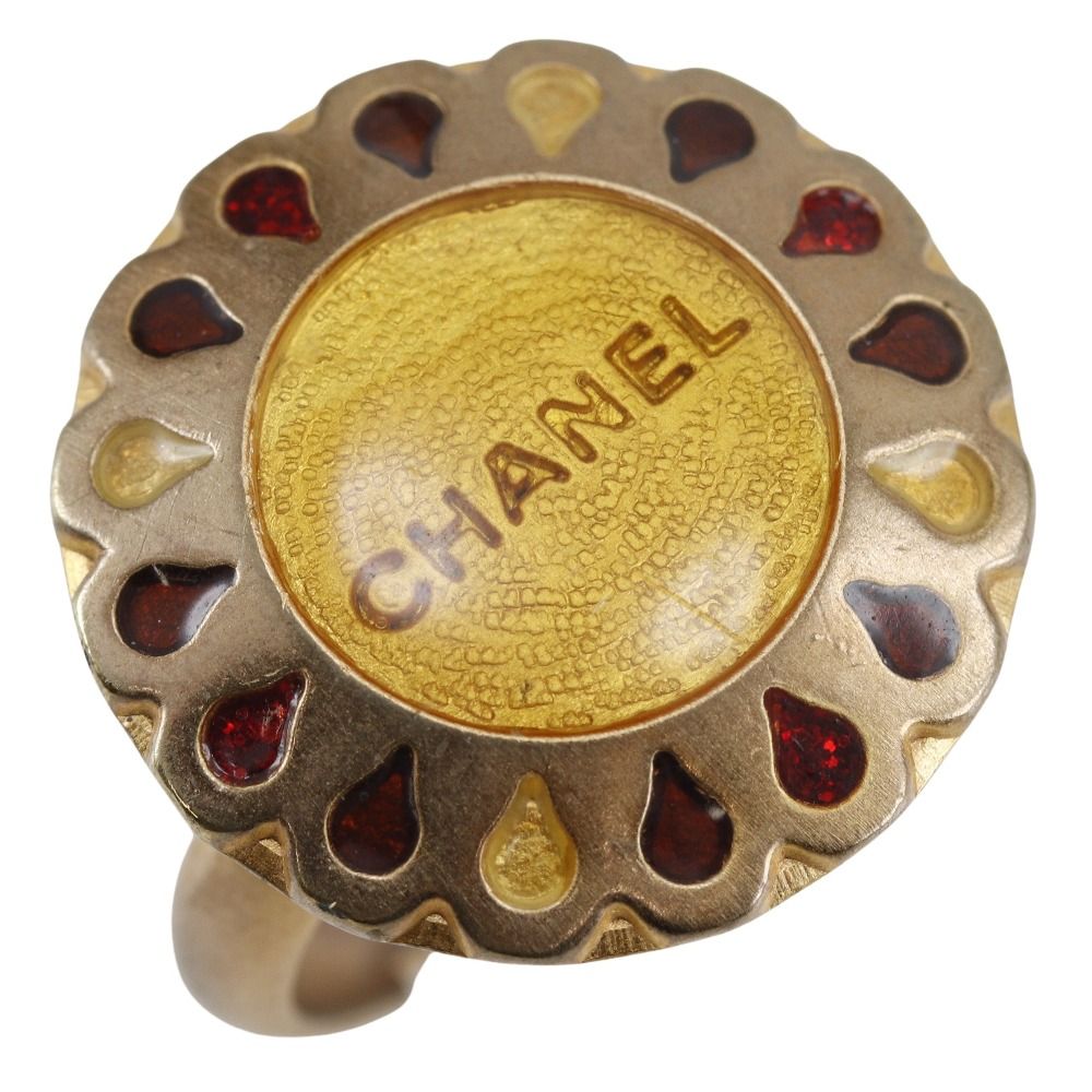 CHANEL シャネル フラワーモチーフ フリーサイズ 金メッキ 13号 99A レディース 4.5g リング 指輪