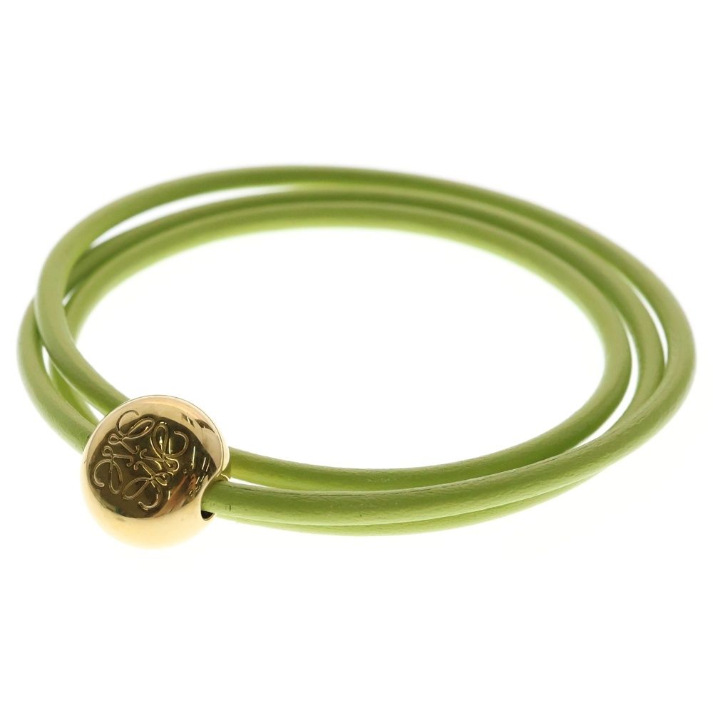LOEWE PEBBLE Braceletロエベぺブルレザーブレスレット 刻印入【LOEWE