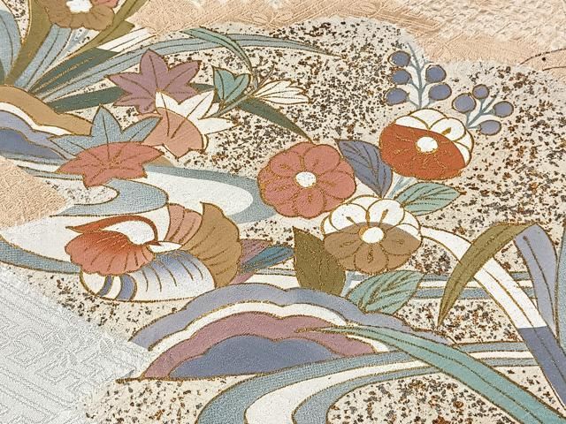 平和屋着物□訪問着 鴛鴦花文 金彩 正絹 逸品 CAAS2678xi 平和屋着物