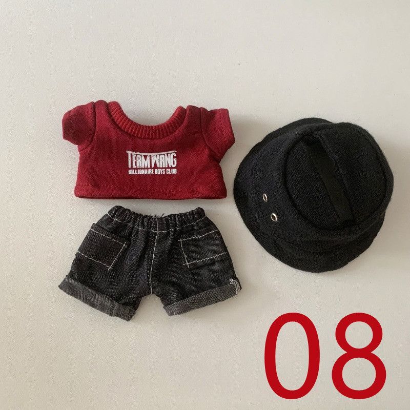 3点セット帽子服パンツラブブ着せ替え 17㎝ LABUBU服 着せ替え