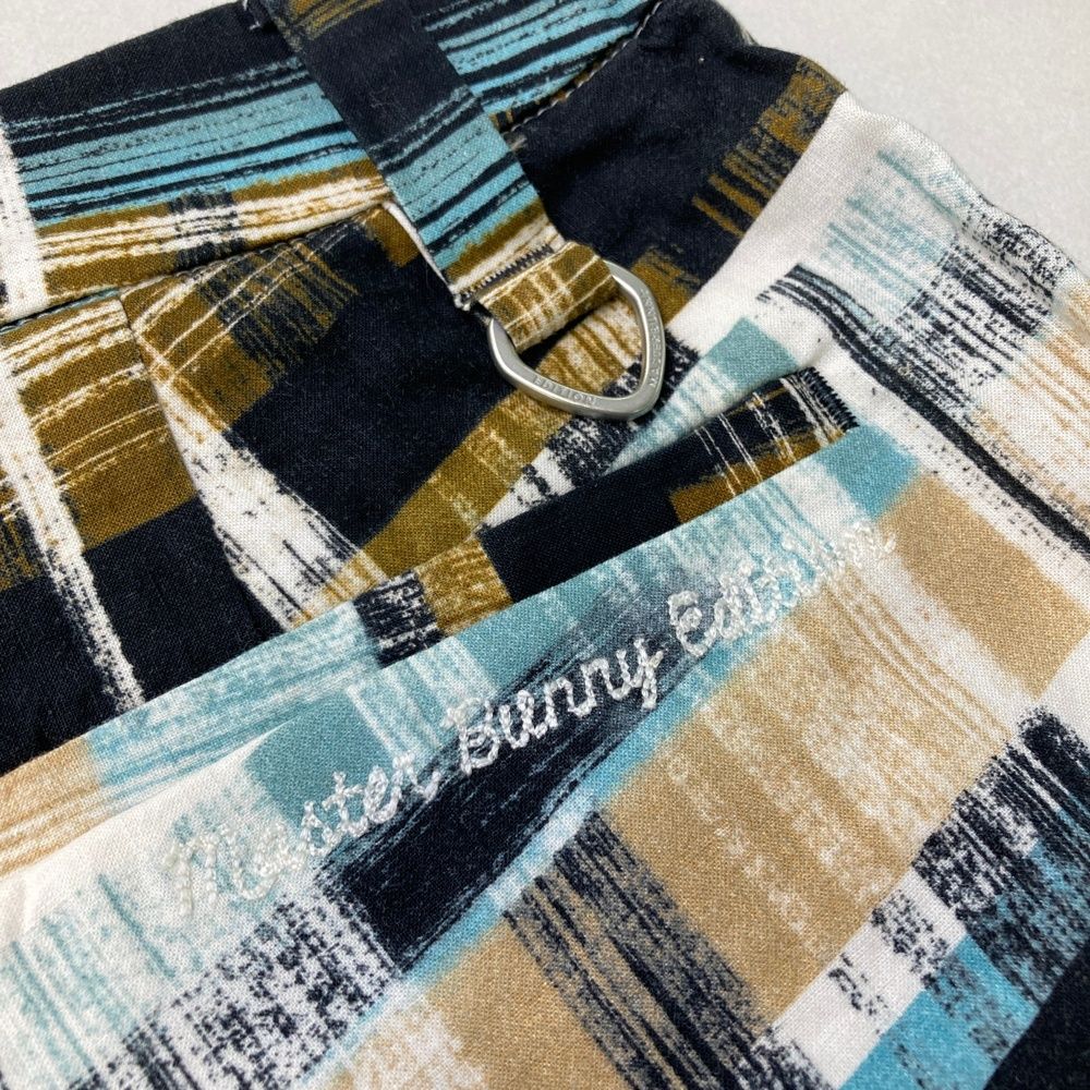 マスターバニーエディション　パンツ　ゴルフ　サイズ1 マスターバニーエディション ゴルフ パンツ Sサイズ 青系 ストレート