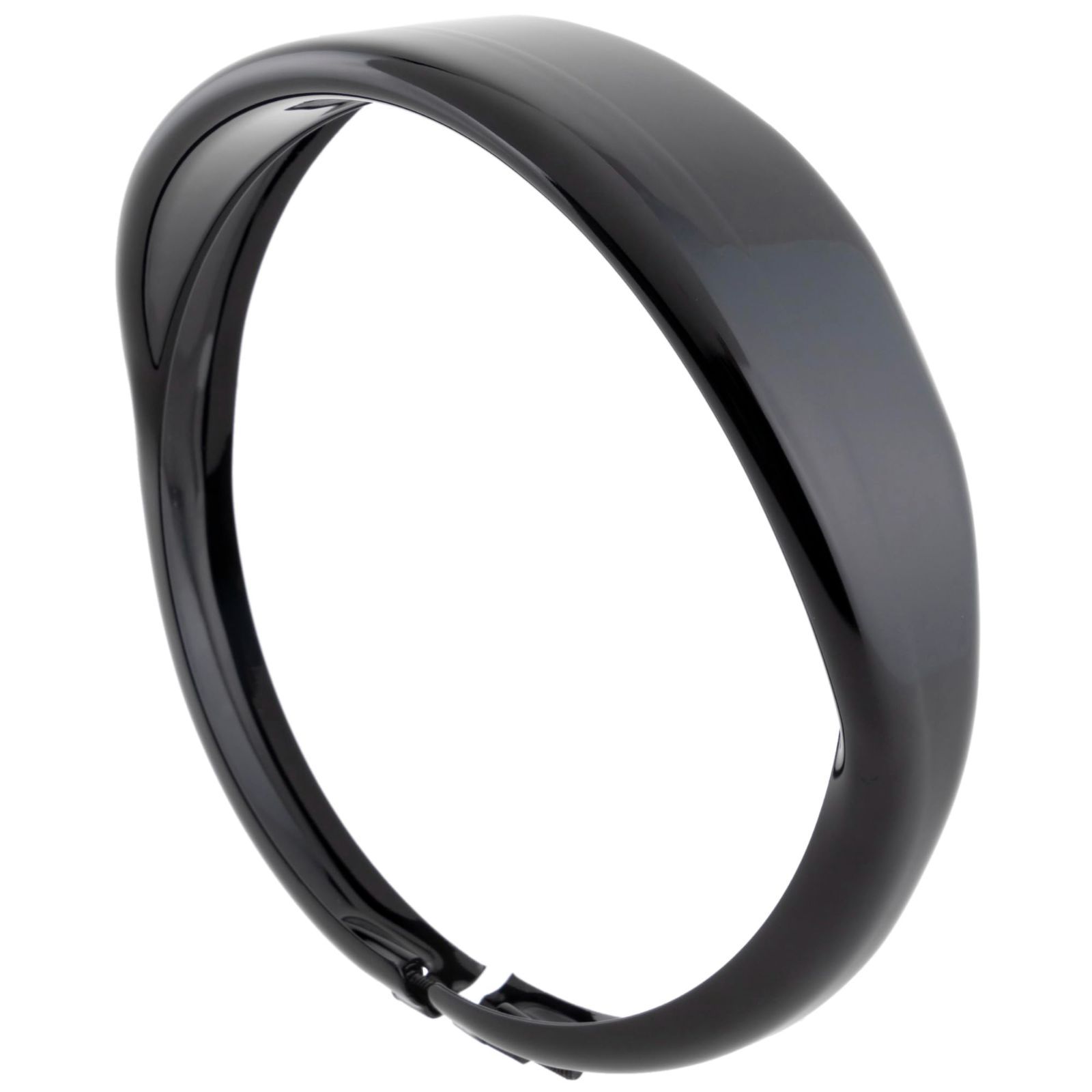 新品 キジマ(Kijima) バイクパーツ ヘッドライトベゼル バイザースタイル 5-3/4インチ ハーレー用 スチール製ブラック仕上げ HD-01557