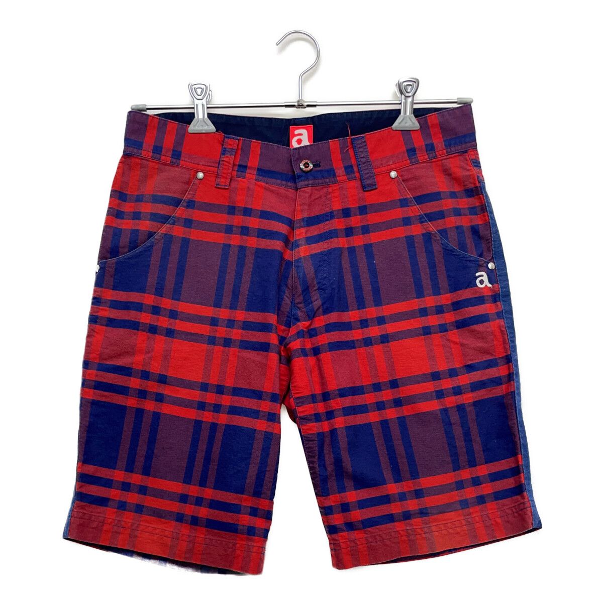 中古 メンズ アルチビオ archivio ハーフパンツ 48(L) 赤×紺 レッド