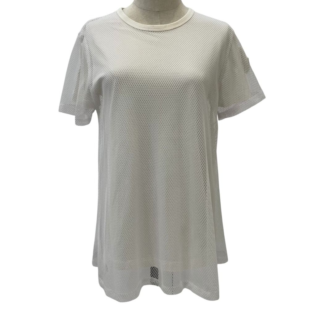 MONCLER モンクレール メッシュレイヤードTシャツ M ホワイト レディース 古着