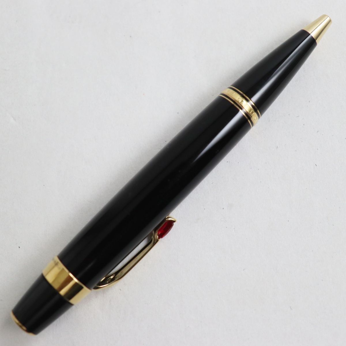 美品○MONTBLANC モンブラン ボエム レッドジェムストーン ホワイト 