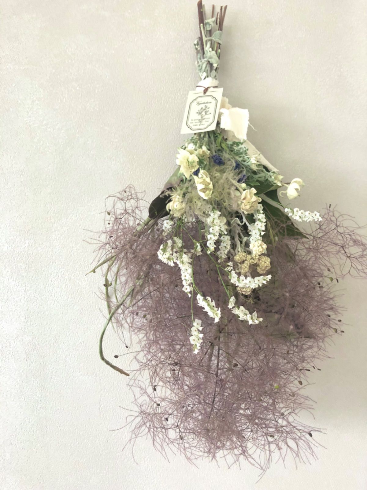 shabby chic スモークツリーロイヤルパープルのスワッグ 42cm ...