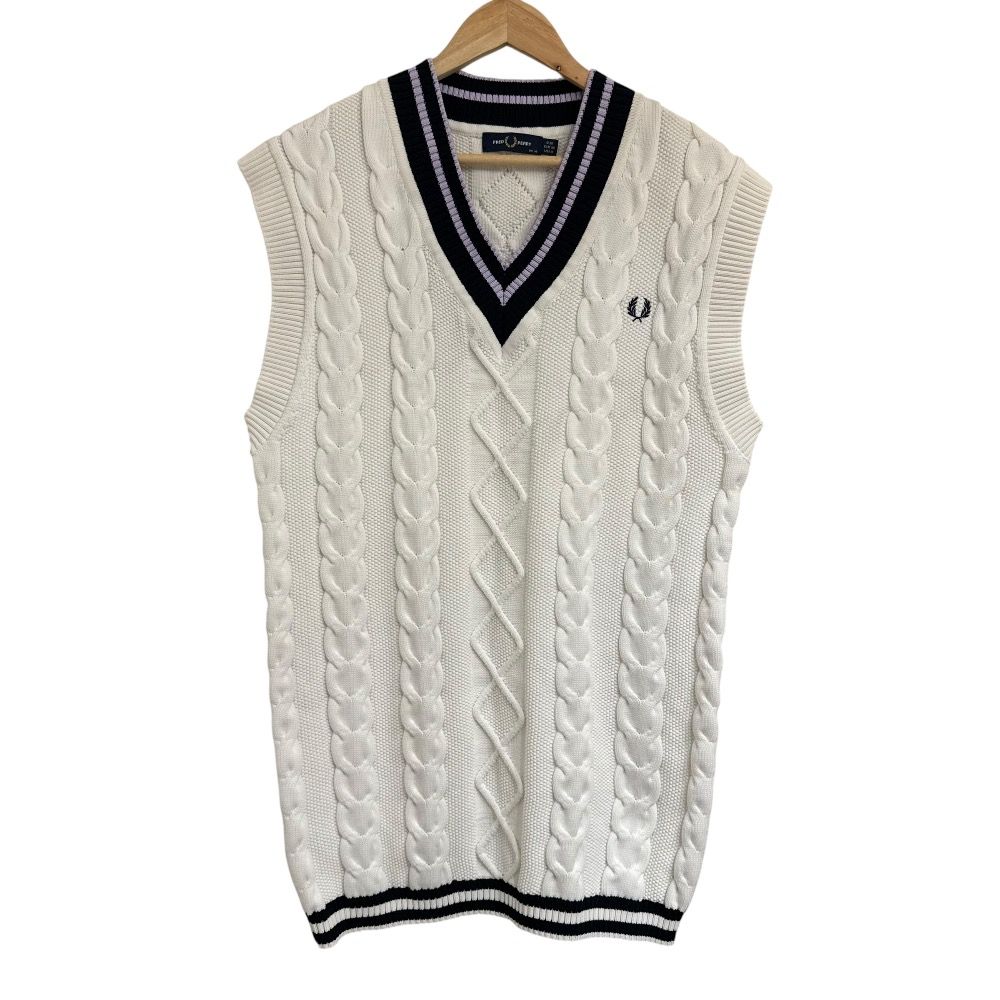 美品 22AW FRED PERRY フレッドペリー Cable Knit Tank チルデン