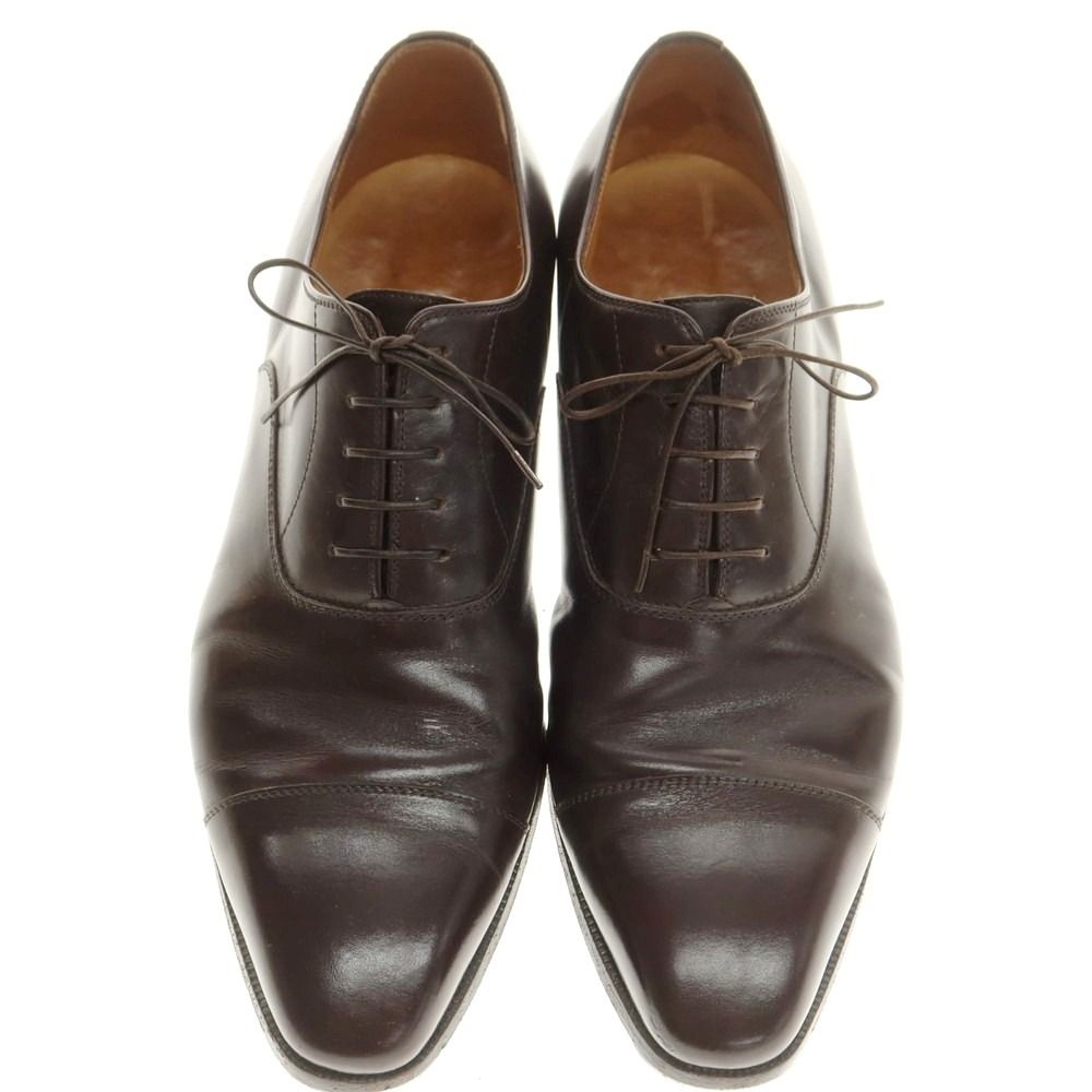 エンツォ ボナフェ Enzo Bonafe ストレートチップ ドレスシューズ ダークブラウン サイズ7 1 2 メンズ