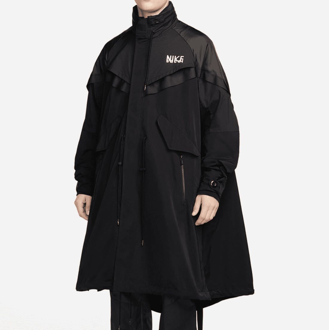 NIKE×sacai メンズトレンチジャケット 黒size XL/モッズコート - イー