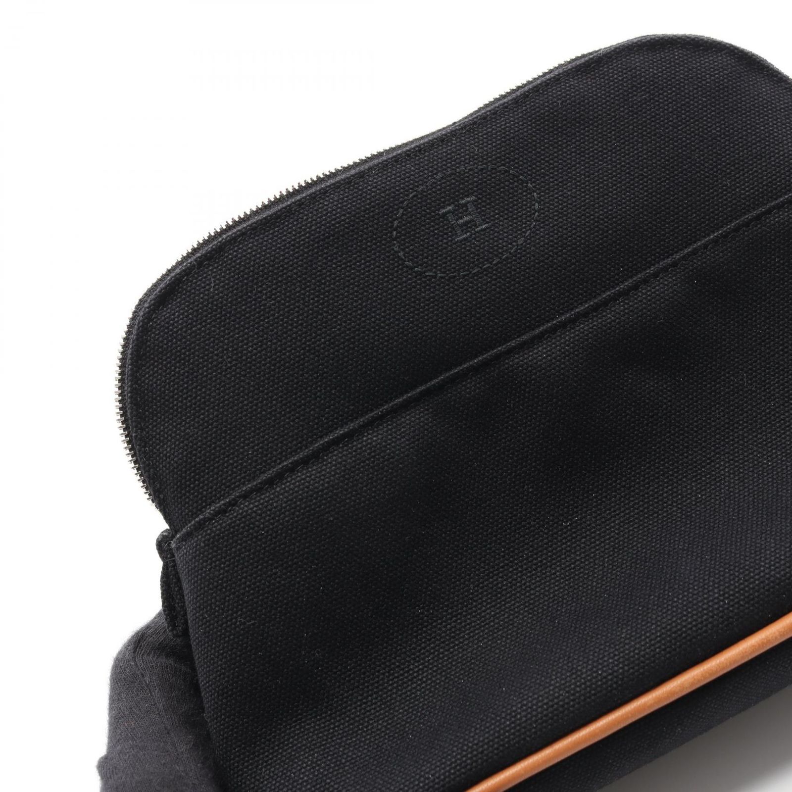 エルメス HERMES ポーチ ボリードポーチ20 ブラック キャンバス レザー ボリードポーチ ミニ レディース DECORATOM_COM_BR