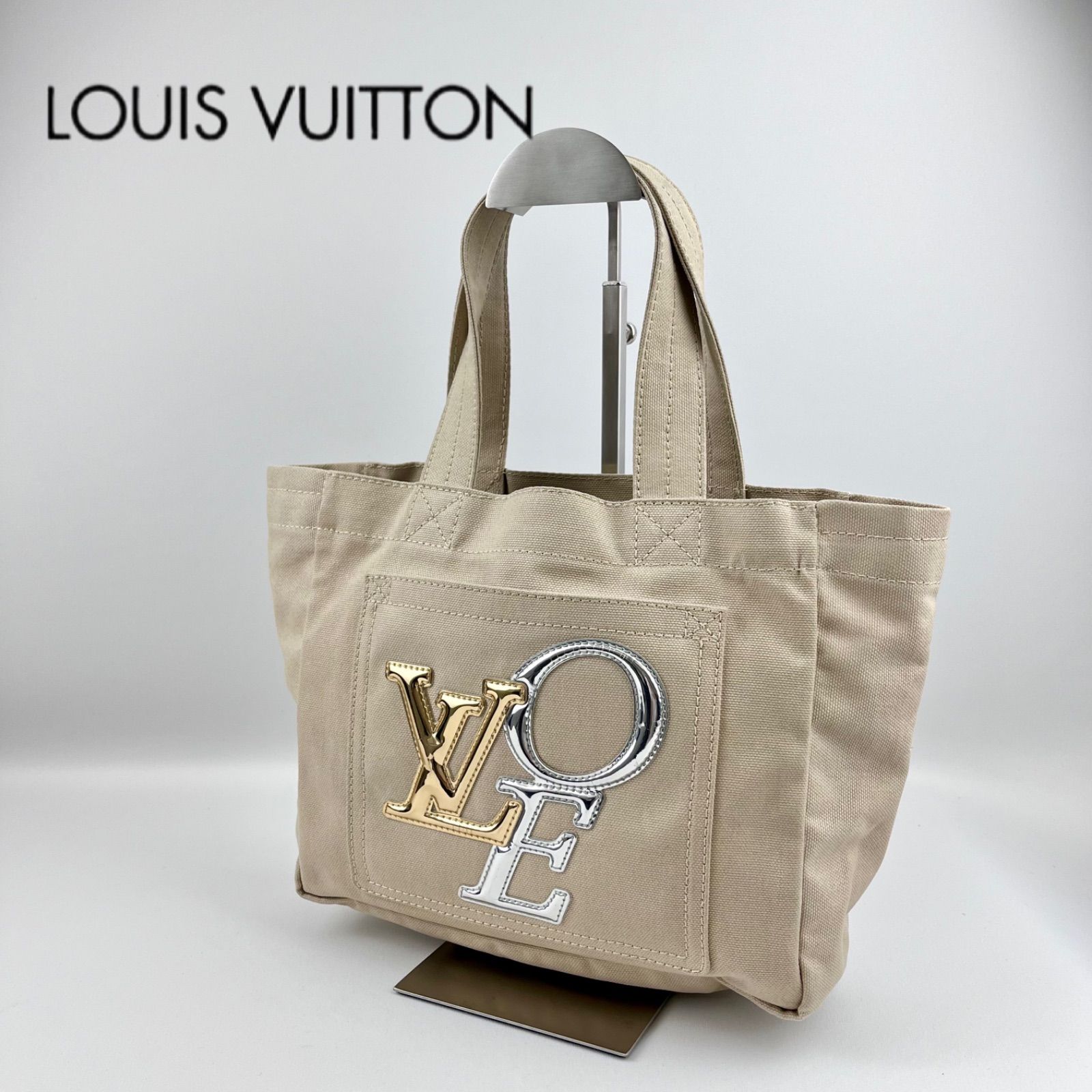 オープニング価格 【美品】LOUIS VUITTON ルイヴィトン ザッツラブ LOVEロゴ M95468 ハンドバッグ トートバッグ キャンバス  レディース ベージュ - メルカリ