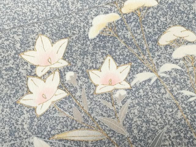 平和屋着物□訪問着 草花文 暈し染め 金彩 正絹 逸品 CAAQ6897xi 平和