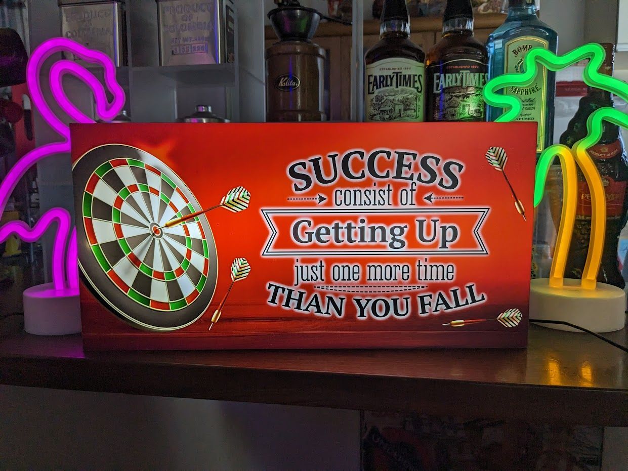 【Lサイズ】ダーツ 射的 ゲーム カフェ バー  看板 置物 雑貨 ライトBOX Lサイズ】ダーツ 射的 ゲームセンター カフェ バー 店舗 自宅 ガレージ