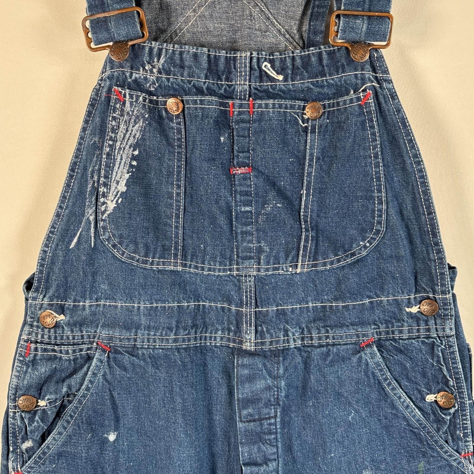 70s ビンテージ BIGMAC デニム オールインワン サイズ42 濃紺 70s