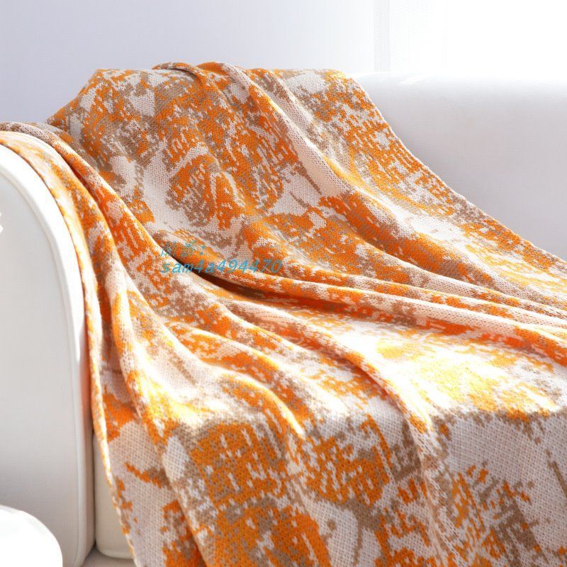 アート染めブランケットニットカジュアルブランケットオリジナルデザインリビングソファブランケット昼休みブランケットベッドルームベッド尾ブランケット am4a494470
