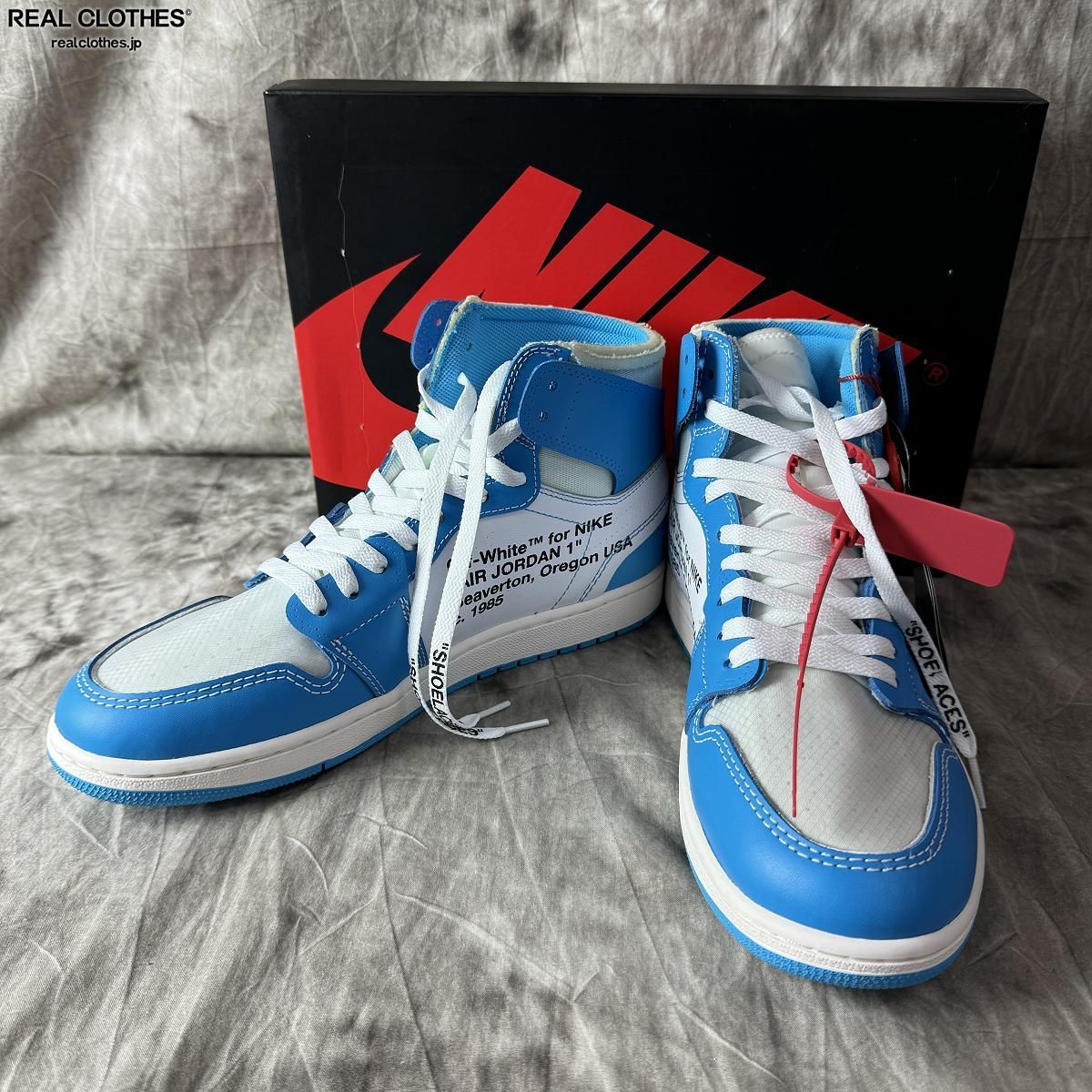 【未使用】Off-White×NIKE/オフホワイト×ナイキ AIR JORDAN 1 HIGH NRG UNC/エアジョーダン1 ハイ  AQ0818-148/26.5