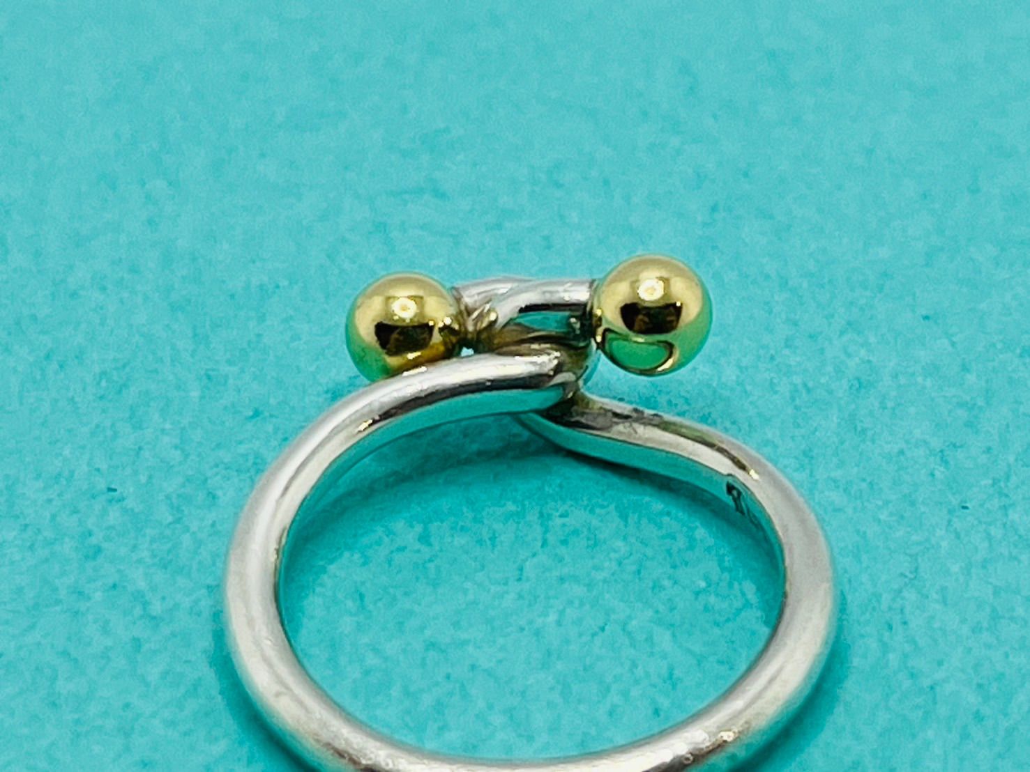 a053 Tiffany&Co. ティファニー コンビ ラブノット リング フック&アイ