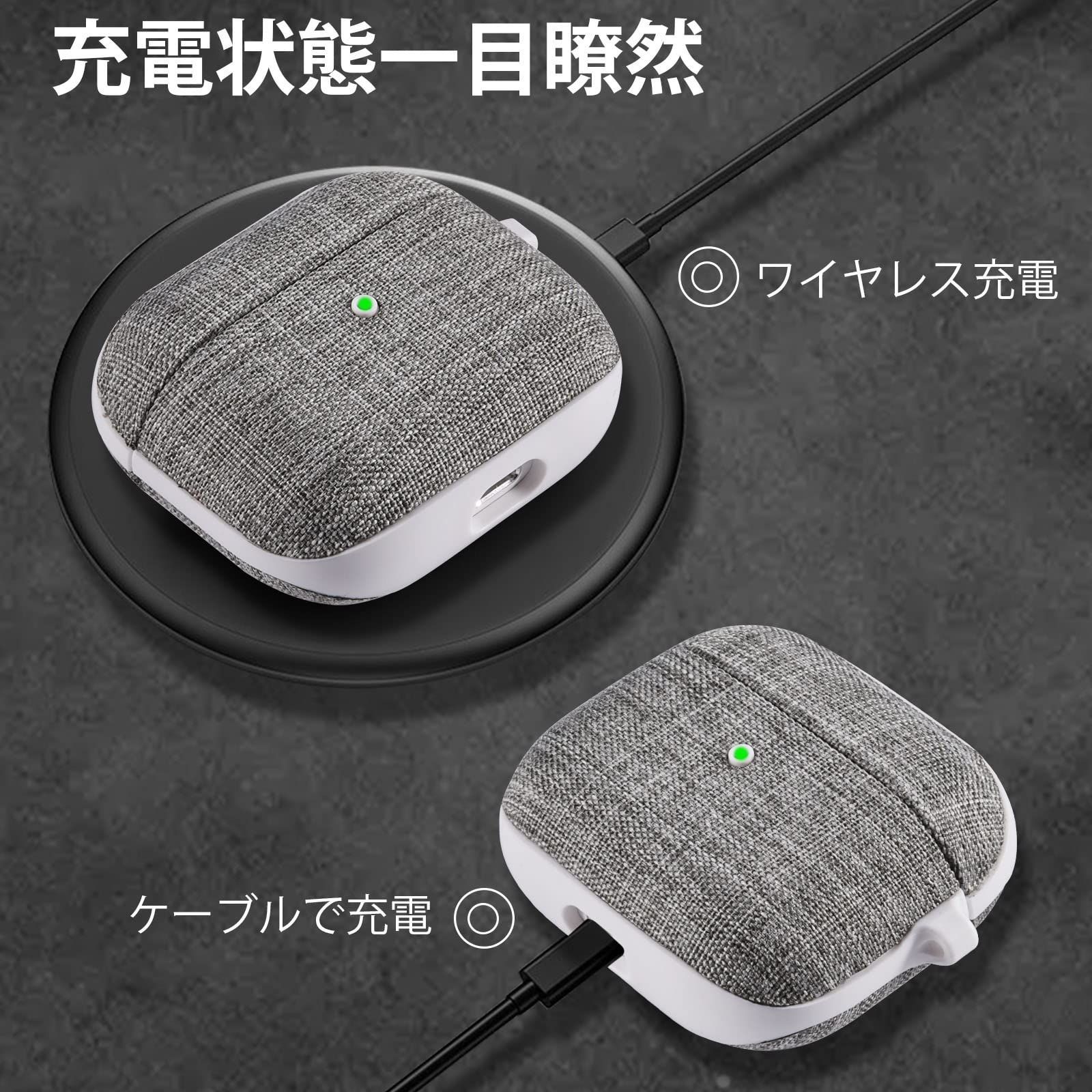 新品 V-MORO For AirPods 3ケース 2021 AirPods 第3世代専用ケース エアーポッズ3 に対応ケース 分離式  キャンバス素材 AirPods 3に対応保護カバー おしゃれ LEDライトが見える カラビナ付き ワイヤレス充電対応 キズ - メルカリ