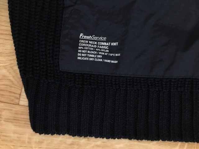 中古】Freshservice ﾌﾚｯｼｭｻｰﾋﾞｽ CREW NECK COMBAT KNIT ｸﾙｰﾈｯｸ ｺﾝﾊﾞｯﾄ ﾆｯﾄ  fsw-22-kn_91 ﾈｲﾋﾞｰ L 33839429 - メルカリ