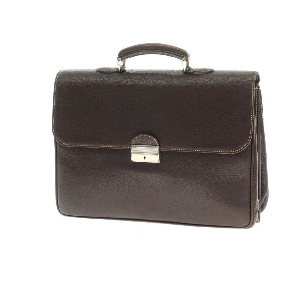 ALFRED BERETTA ダークブラウン ブリーフケース 未使用美品 正規 中古】ベレッタ アルフレッド BERETTA ALFRED レザー ブリーフケース