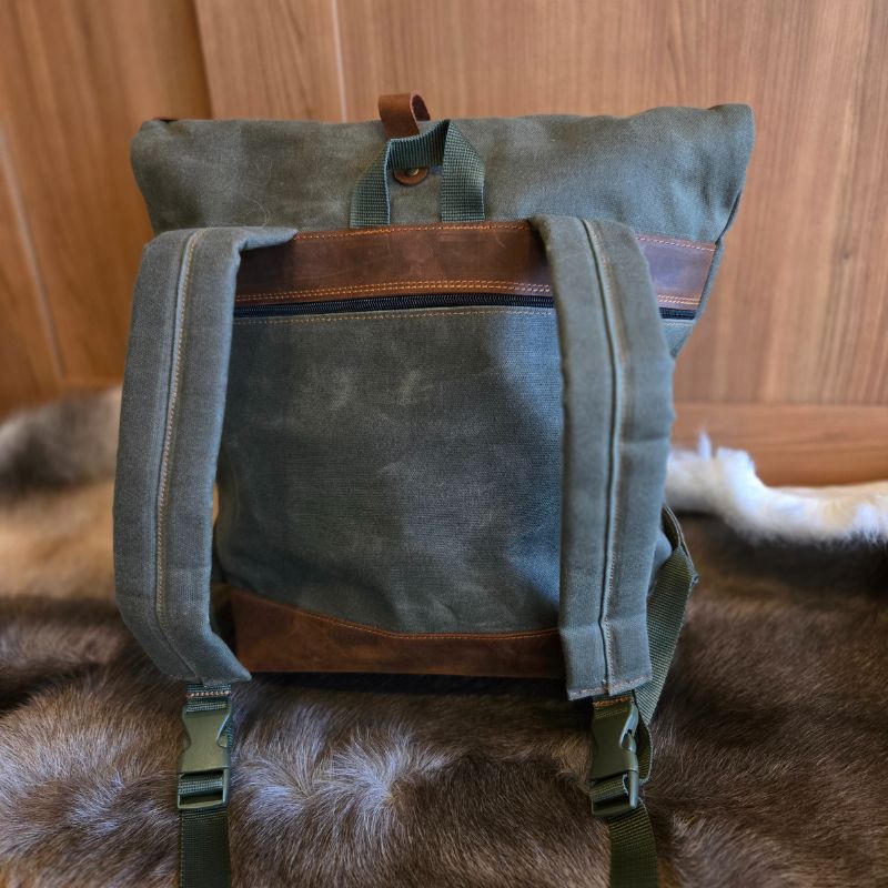 ハンドメイド ブッシュクラフト レザーキャンバスデイパック リュックサック バックパック ラックサック ソロ デュオ 27L 登山