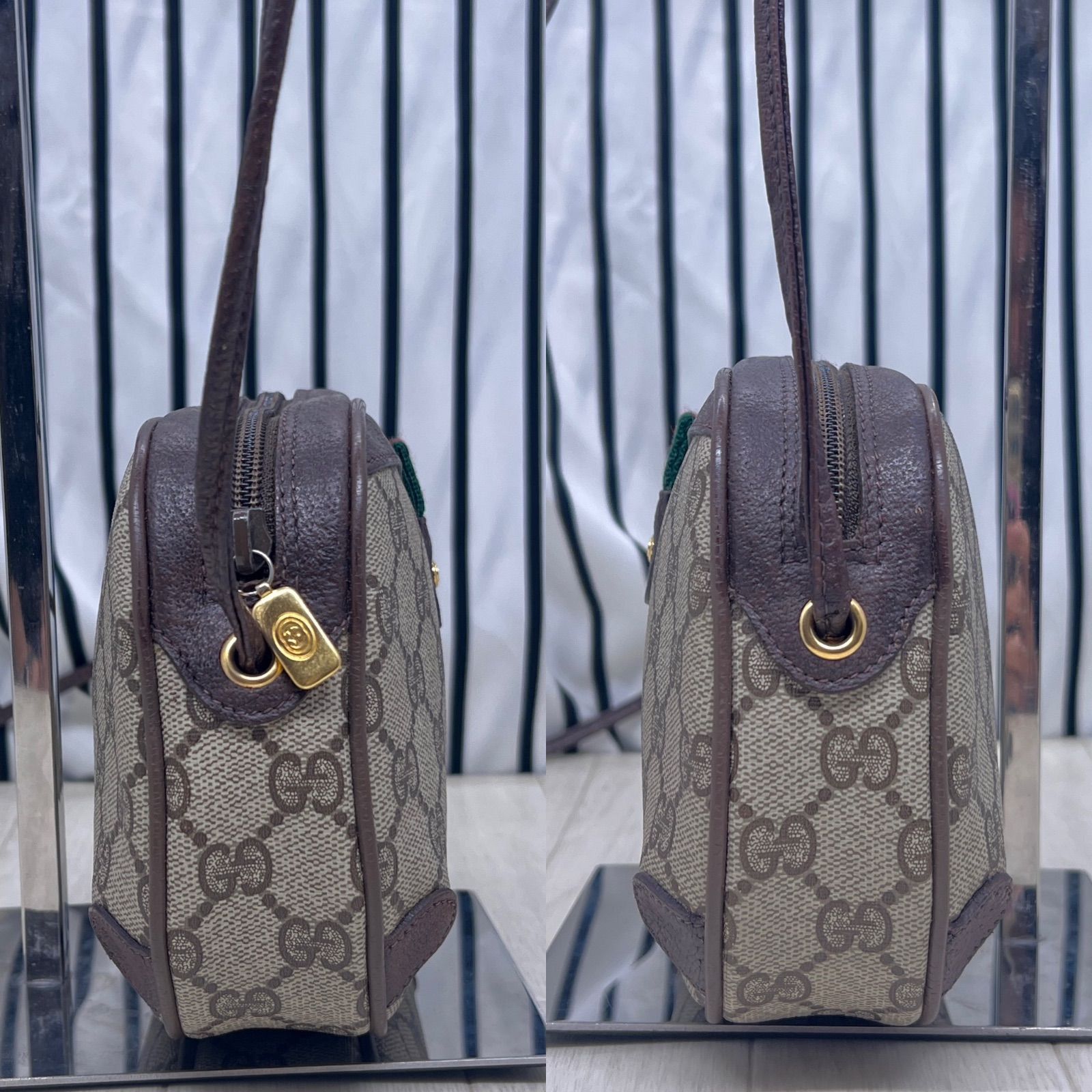 美品】GUCCI オールドグッチシェリーラインPVC斜めがけショルダーバッグ - メルカリ