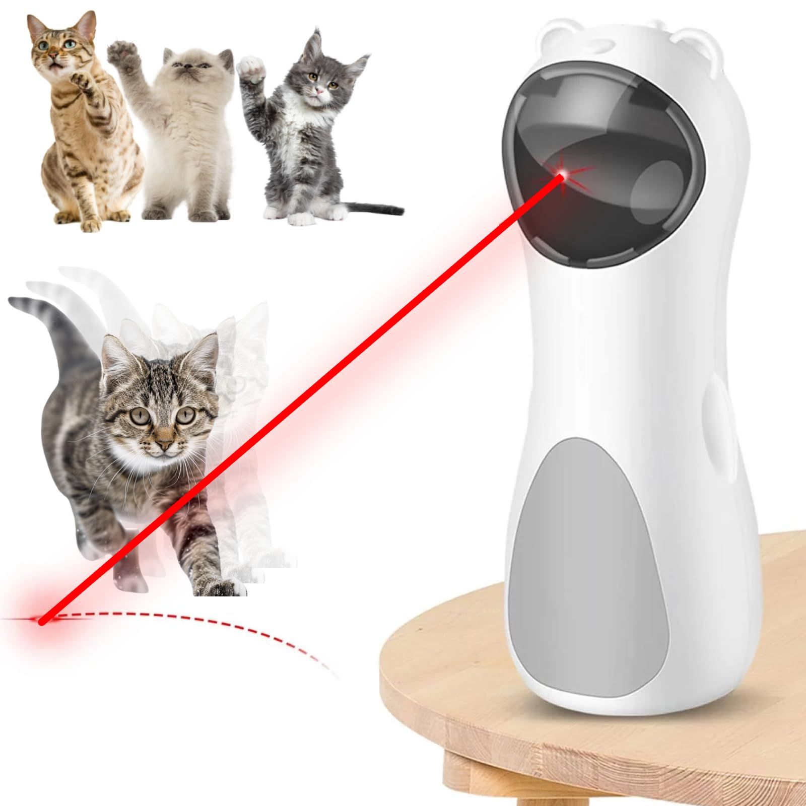 自動レーザーおもちゃ 猫 おもちゃ 一人遊び 赤外線 玩具 自動 子猫