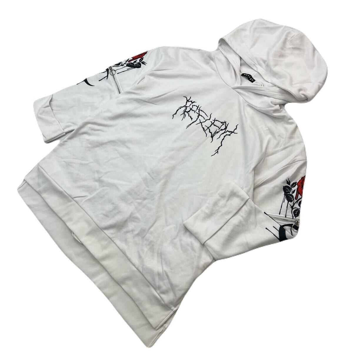 レフレム スウェット パーカー ロング 背編み デザイン レディース フリー ホワイト ゴスロリ ストリート 人気 古着 REFLEM S4223