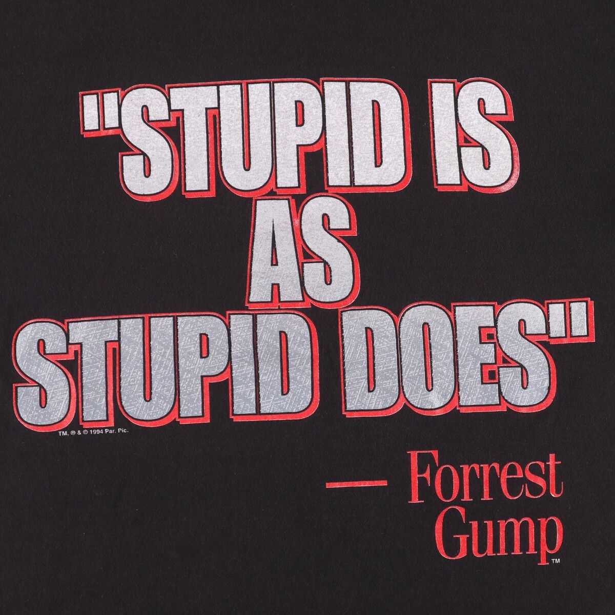 古着 90年代 HOME TEAM FORREST GUMP フォレストガンプ STUPID IS AS 