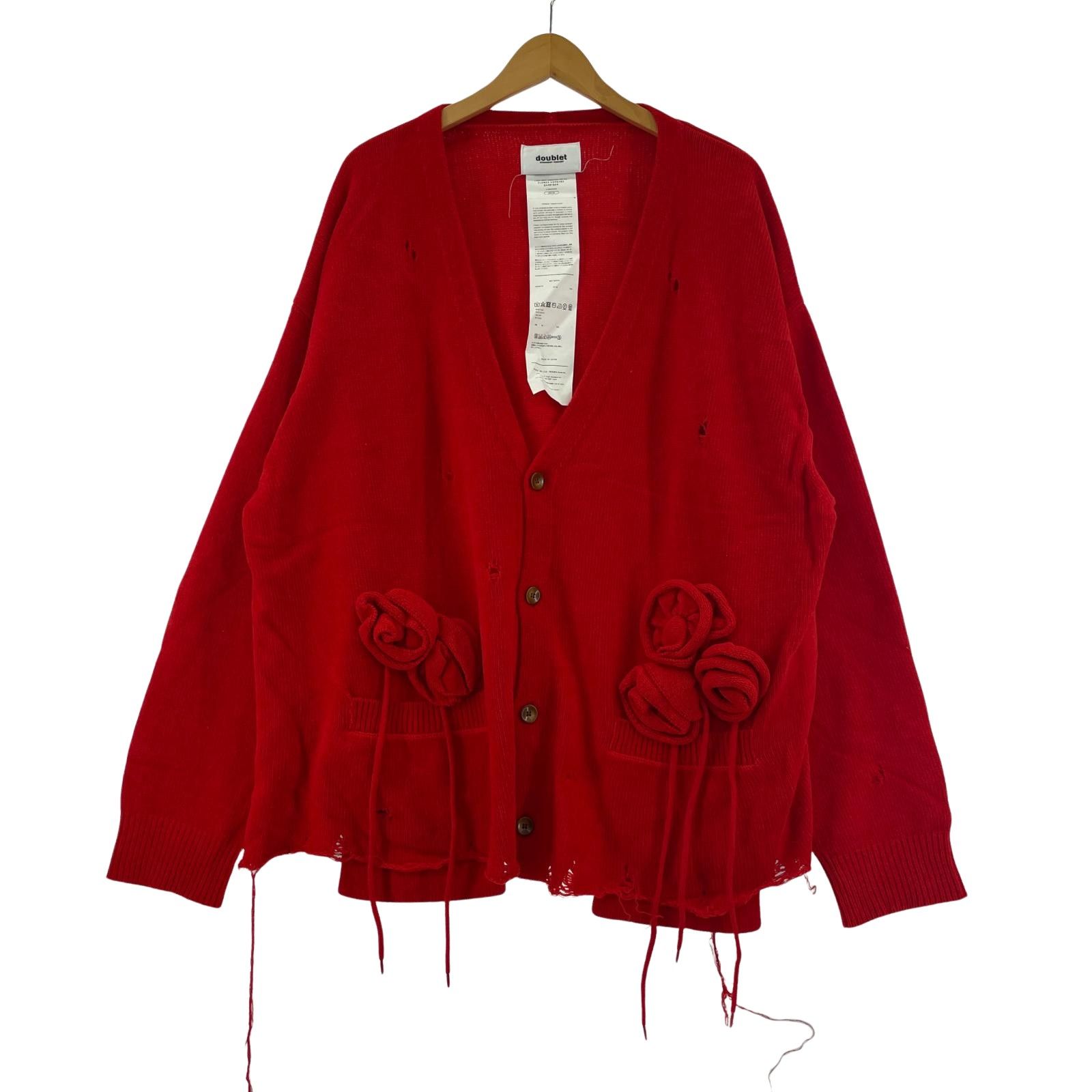 トップス doublet FLOWER CORSAGE CARDIGAN 21SS doublet 21SS FLOWER CORSAGE CARDIGAN M ﾚｯﾄﾞ - メルカリ