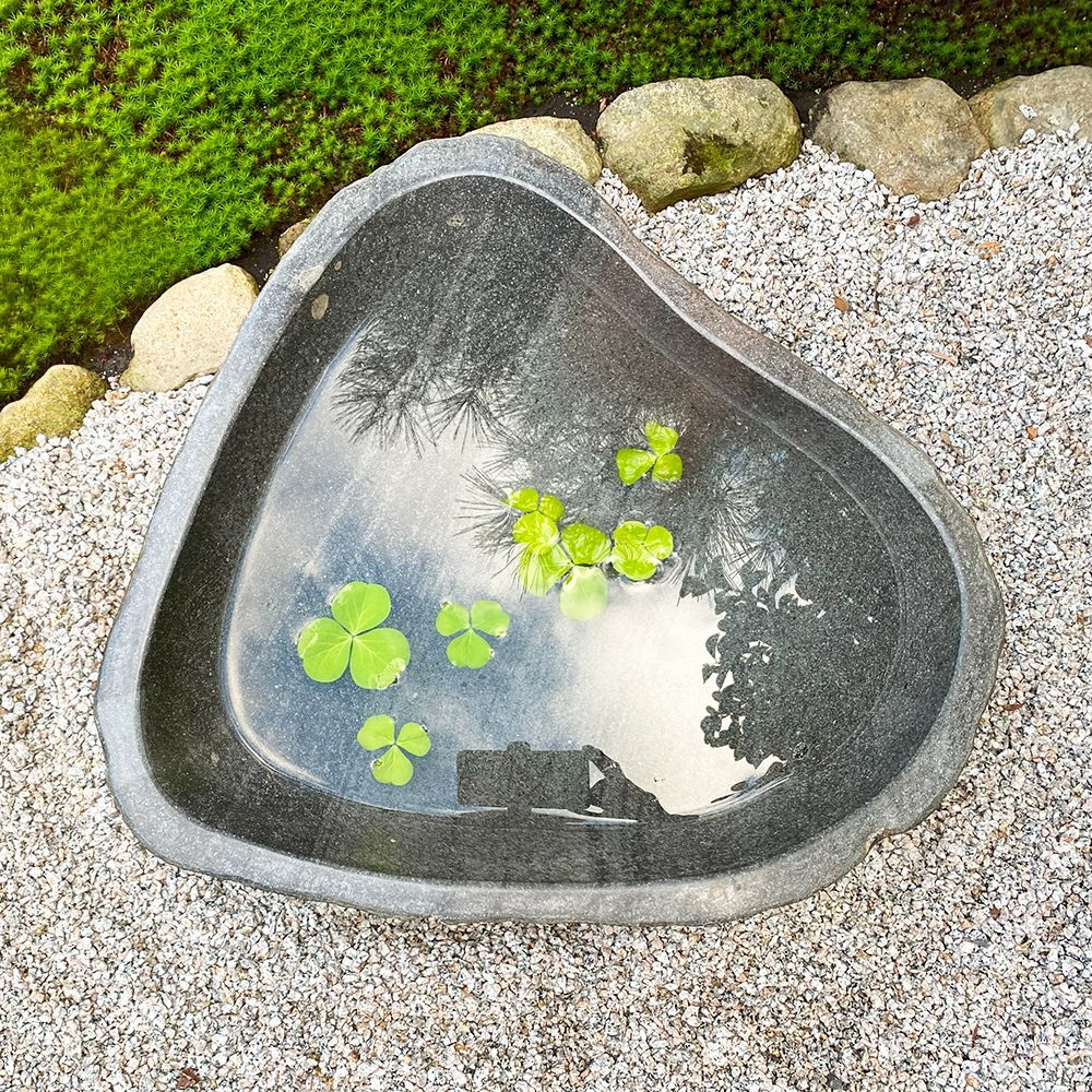 天然石 手水鉢 つくばい 睡蓮鉢 水鉢 蹲 水盤 坪庭 和風 庭園 おしゃれ