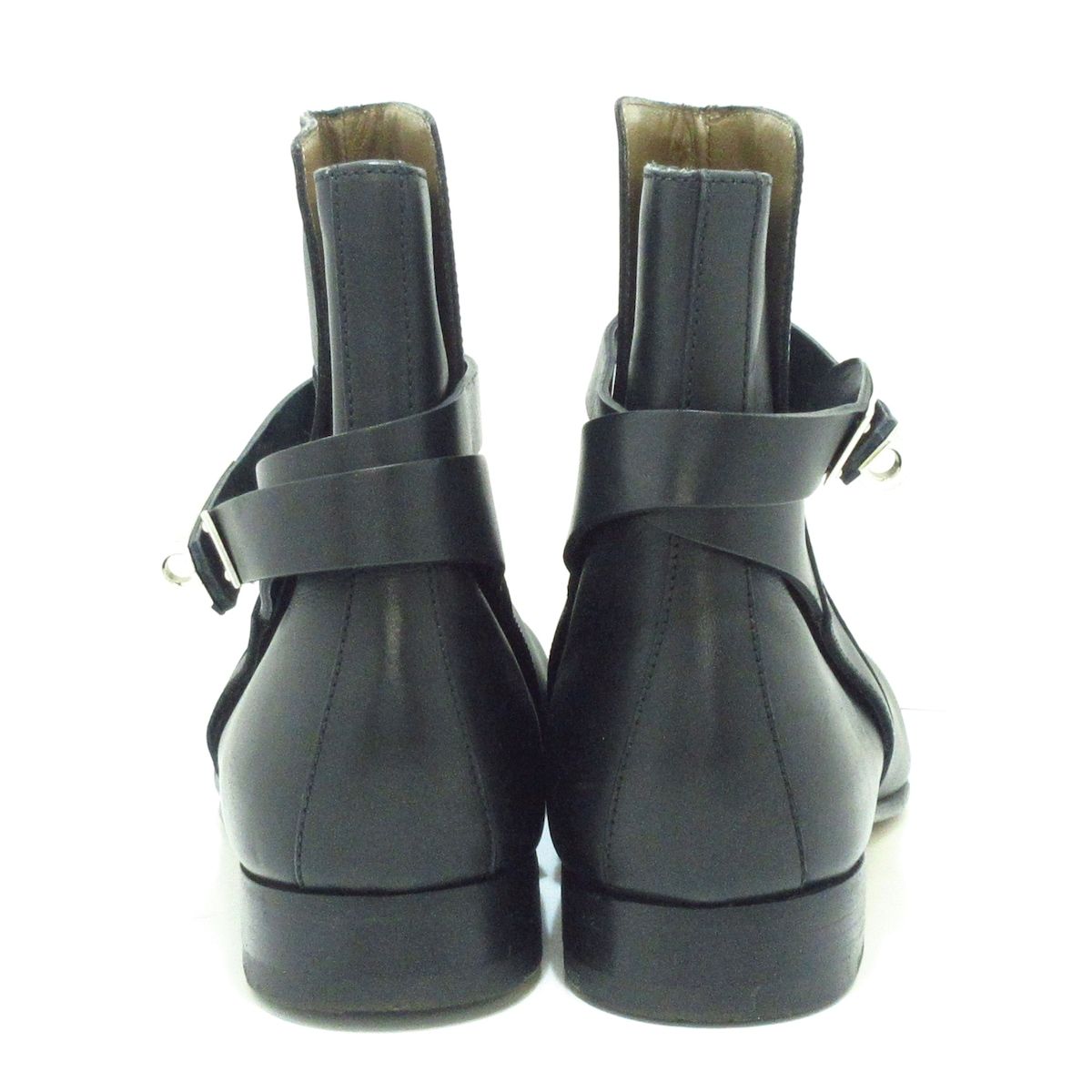 HERMES エルメス ショートブーツ 36 レディース ネオ 162133Z 黒 ケリーバックル シルバー金具 レザー WWW_SUPERTOOLSSHOP_NL
