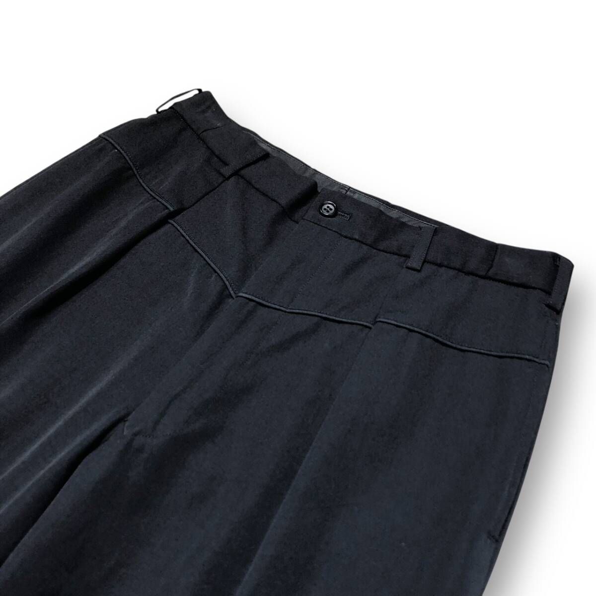80s コムデギャルソン オム プリュス スラックス 黒 ポリエステル Ｓサイズ COMME des GARCONS HOMME PLUS（コムデギャルソンオムプリュス