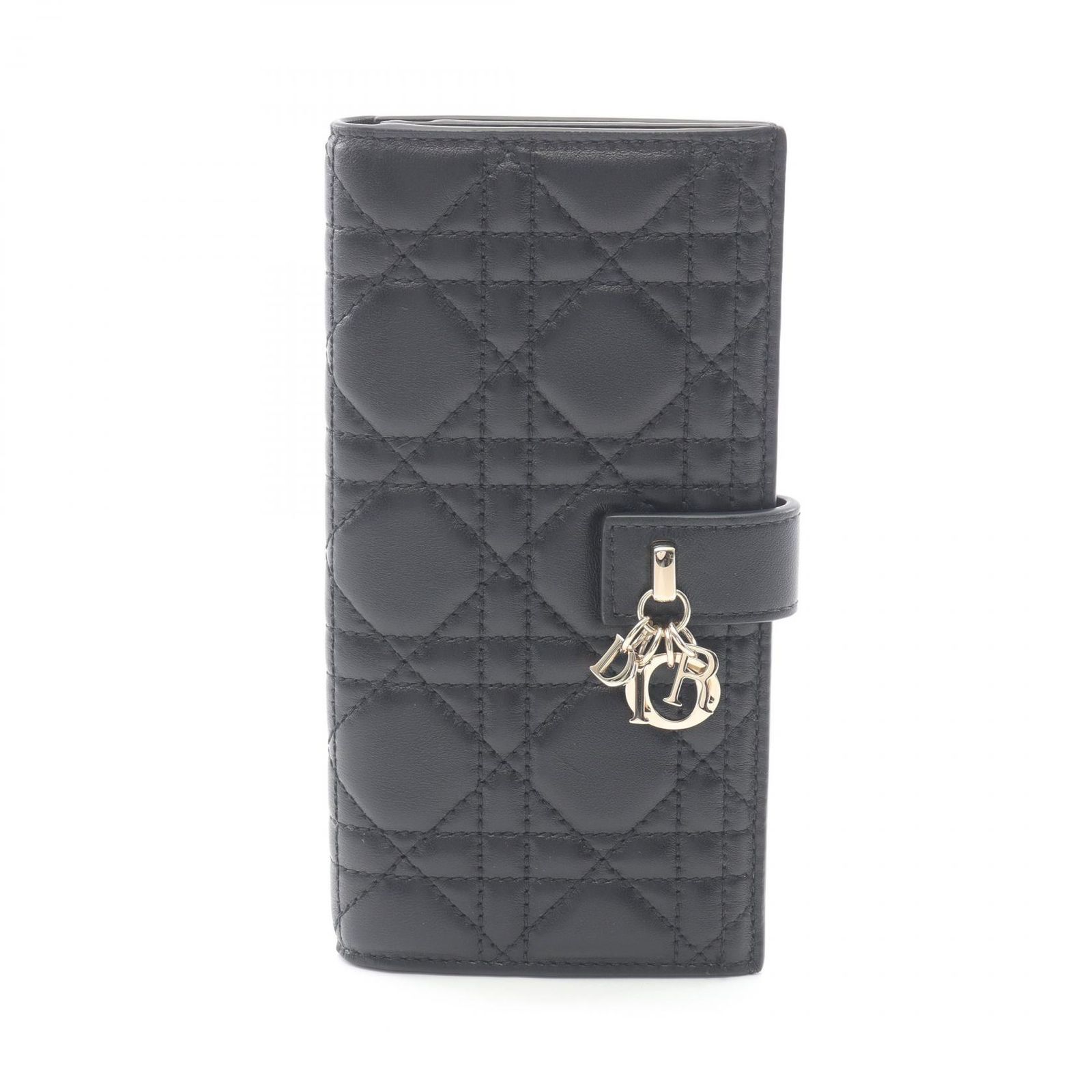 ディオール Dior 二つ折り長財布 My Dior カナージュ S6038ONMJ900 ブラック レザー 長財布 レディース