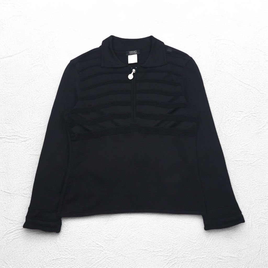 VERSACE CLASSIC V2 イタリア製 ハーフジップ レーヨンニット VERSACE CLASSIC V2 イタリア製 ハーフジップ レーヨンニット