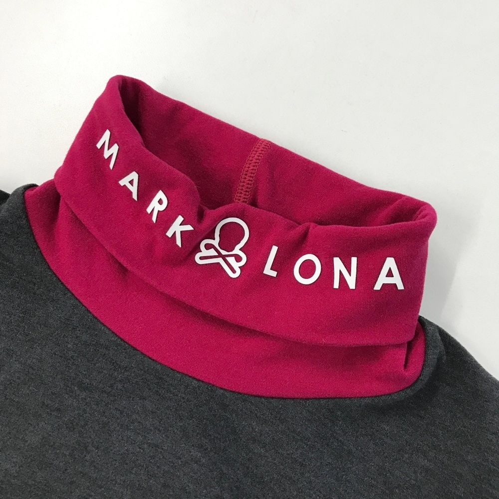 サイズ：36 MARK&amp;LONA マークアンドロナ  タートルネック 長袖Tシャツ  グレー系 [240101477521] ゴルフウェア レディース ストスト サイズ：36 MARK&LONA マークアンドロナ タートルネック 長袖T
