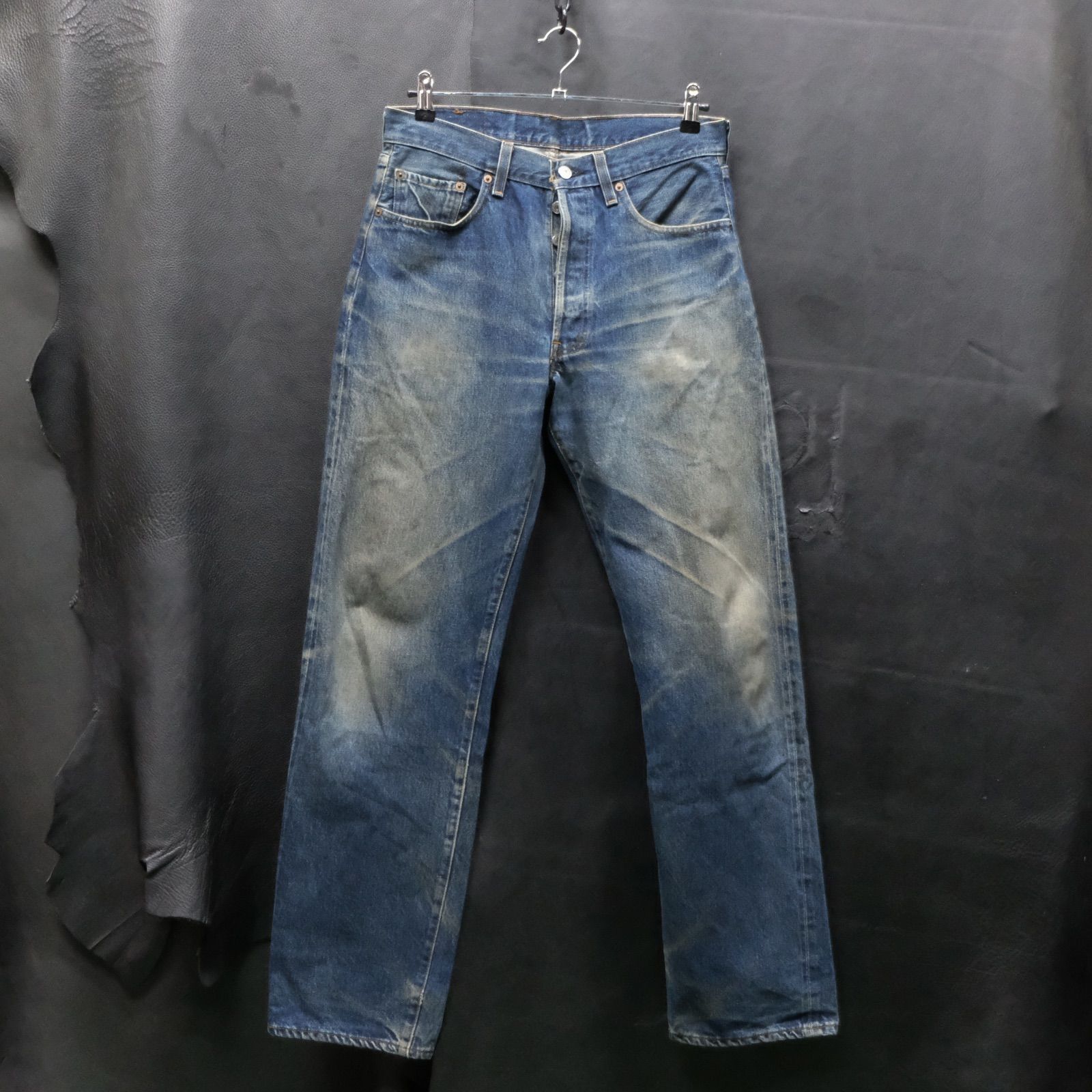 90s 米国製 LEVI'S バレンシア工場製 501 555 ビッグE 色落ち