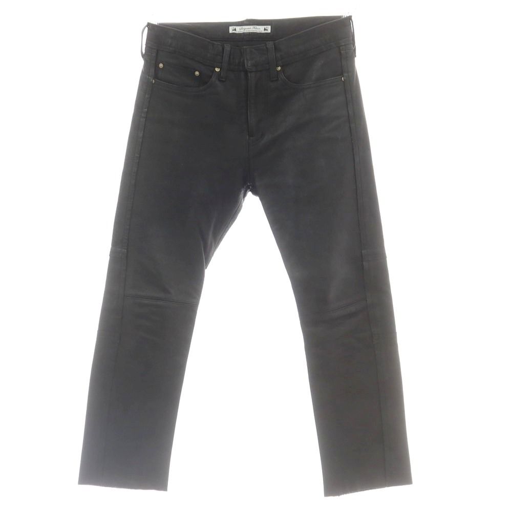 サスクワァッチファブリックス SASQUATCHfabrix. カウレザー 5ポケットパンツ ブラック サイズS メンズ