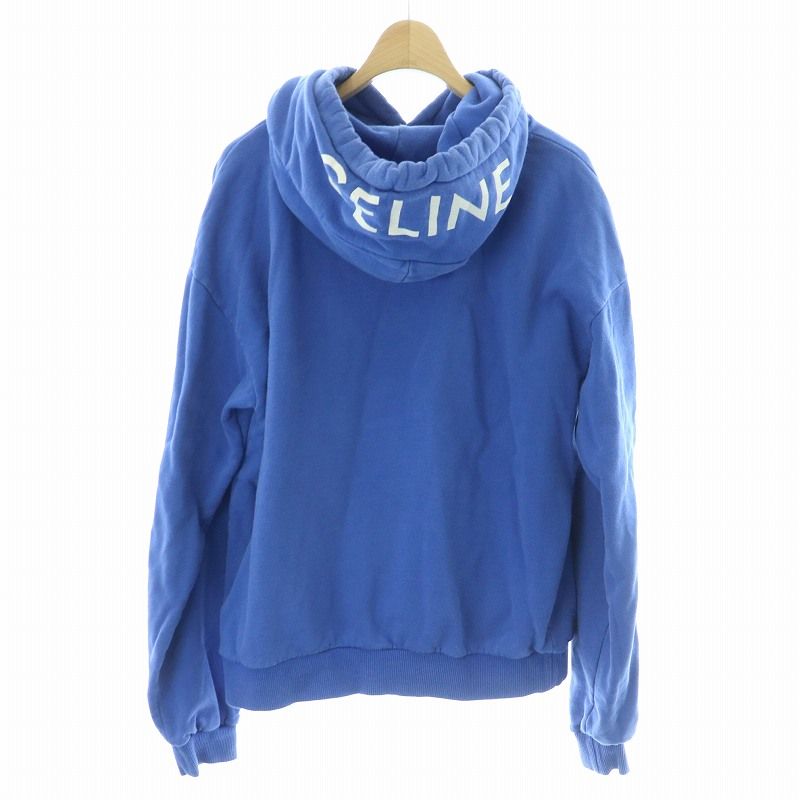 CELINE ルーズ フーディー / コットンフリース - ライトグレー