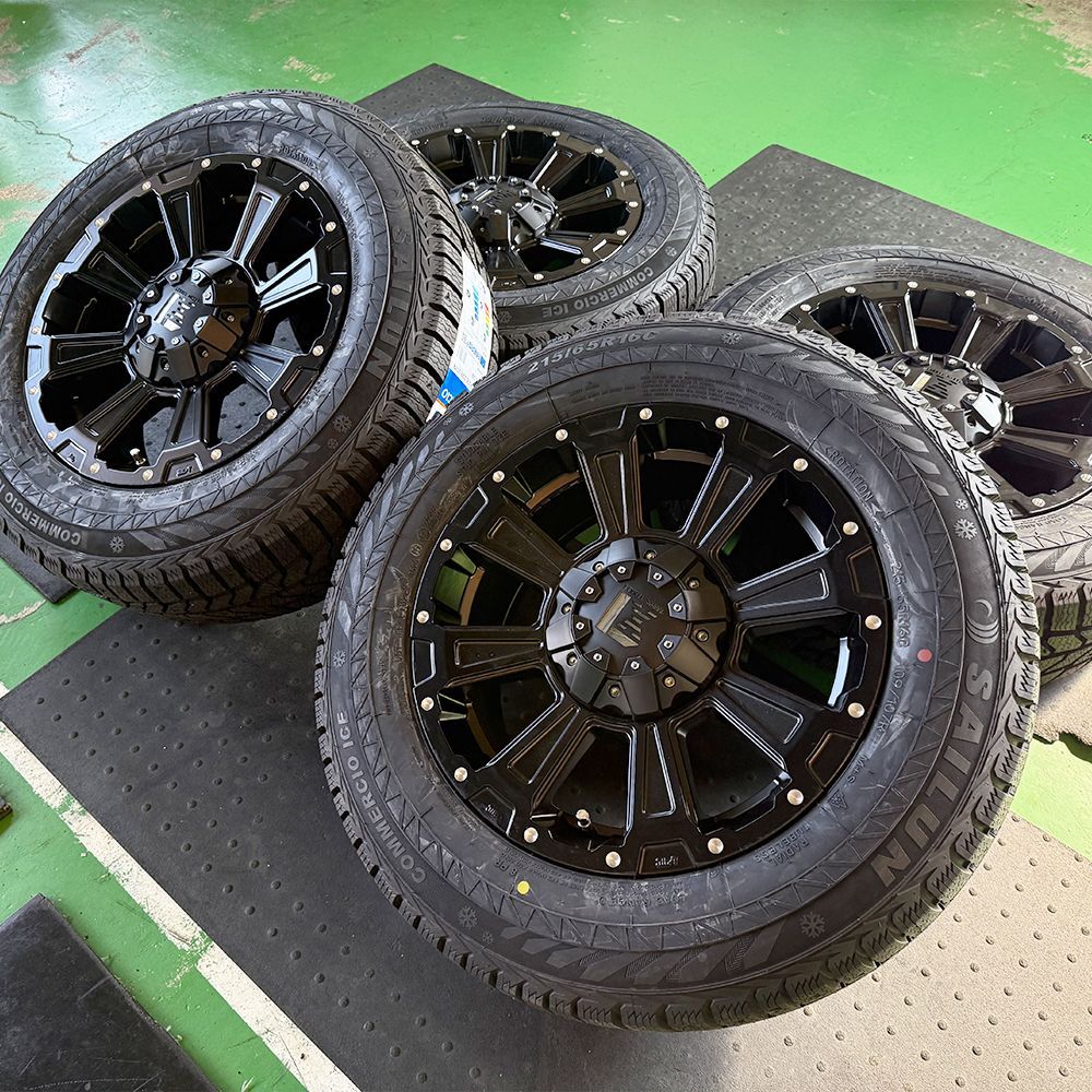 無くなり次第終了 ハイエース用 スタッドレス タイヤホイールセット 製 16インチ 215 65R16 車検対応 LEXXEL DeathRock