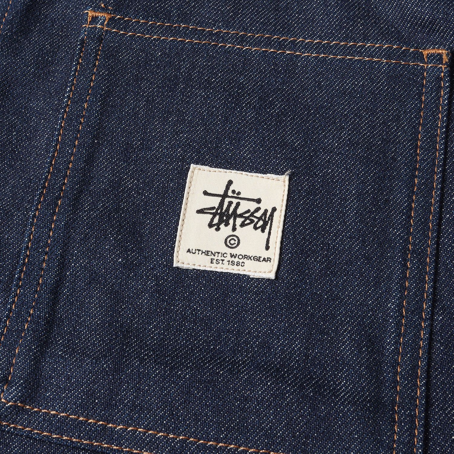 新品 STUSSY ステューシー シャツ サイズ:L フルジップ デニム シャツ ...