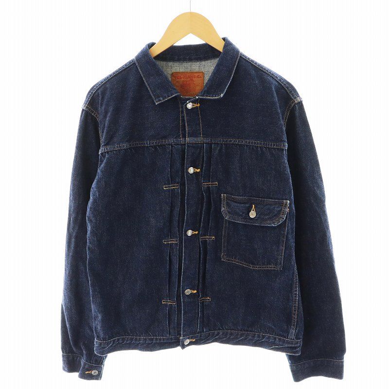 TCBジーンズ TCB JEANS 1st 大戦モデル 40's jacket Tバック デニムジャケット ジージャン Gジャン オレンジステッチ 42 XL インディゴ /AN19