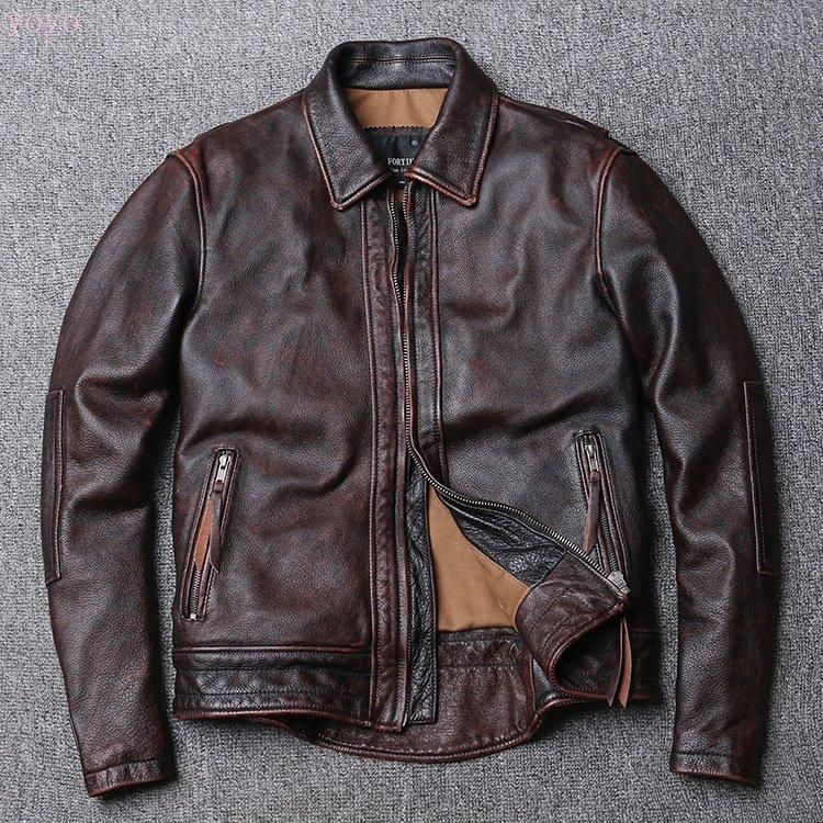 革ジャン レザージャケット メンズ 本革 バイク ライダース 牛革 シングル ショート スリムタイプ 細身 ブランド ジャケット ミリタリー レザーコート