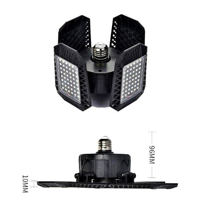 4セット 4羽 LED ガレージライト 80W E26 照明 倉庫ライト