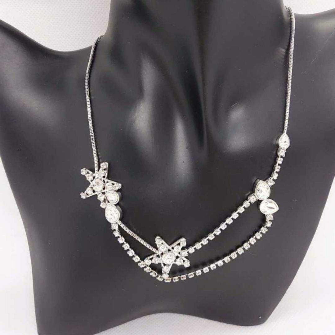 Swarovski スワロフスキーのネックレス SWAROVSKI - 箱付き スワロフスキー ネックレス シルバーカラー