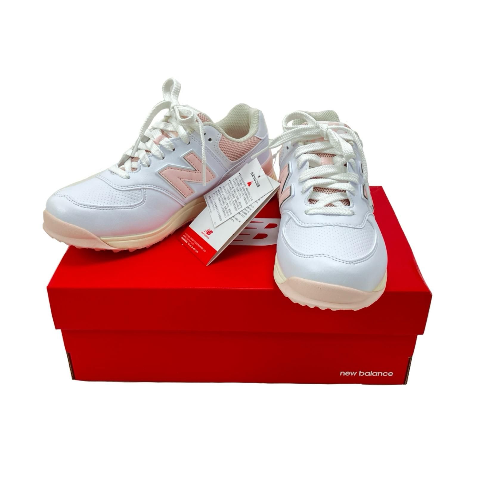 $$ NEW BALANCE ニュー・バランス 22.5cm WGS574B3 ホワイト×ピンク