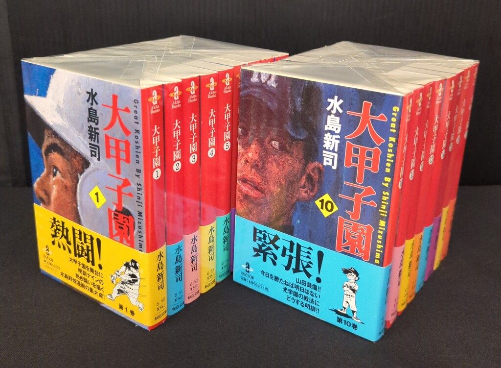 漫画 秋田書店 秋田漫画文庫 水島新司 大甲子園 文庫版 全17巻 セット