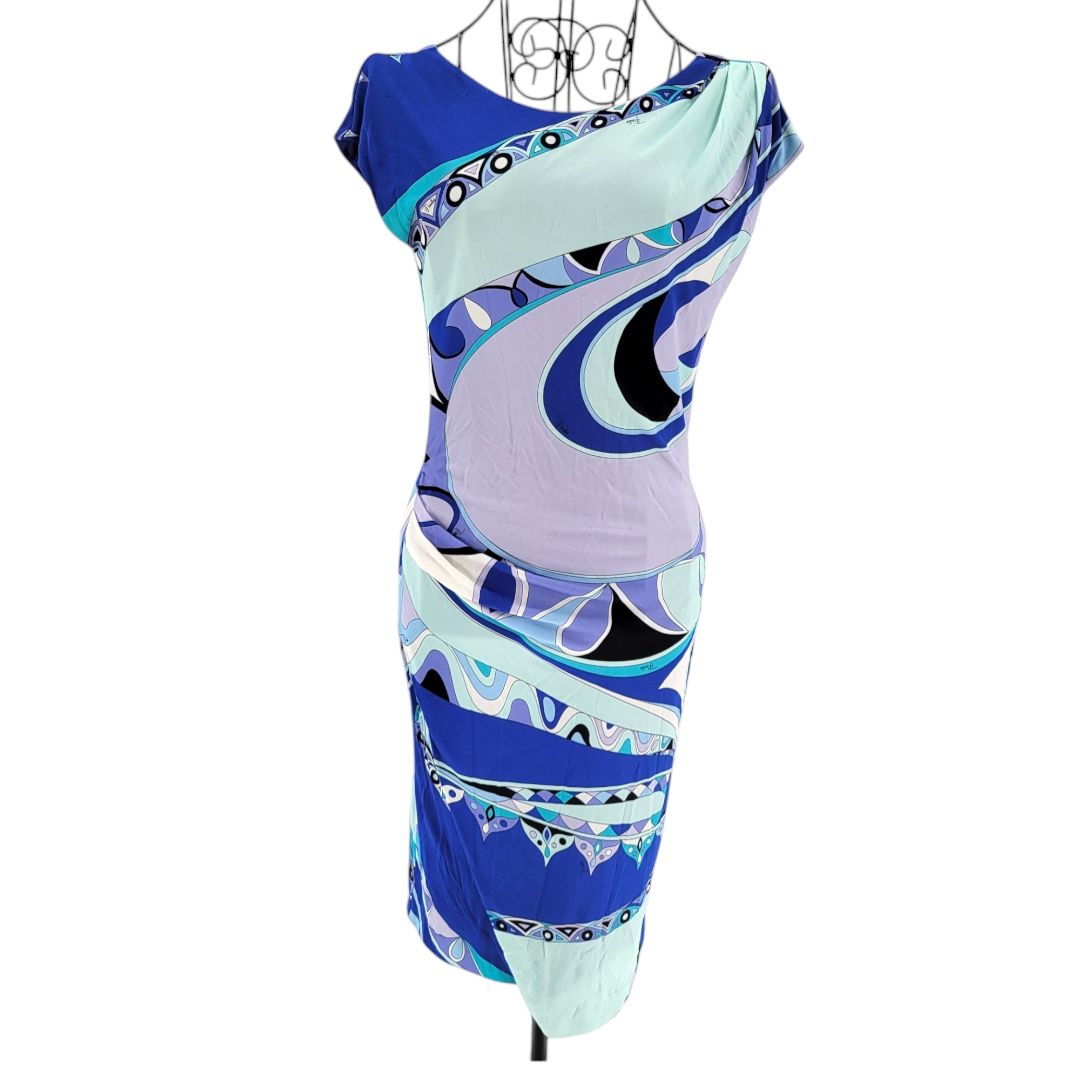 訳あり】EMILIO PUCCI エミリオプッチ 膝丈ワンピース 訳あり】EMILIO PUCCI エミリオプッチ 膝丈ワンピース
