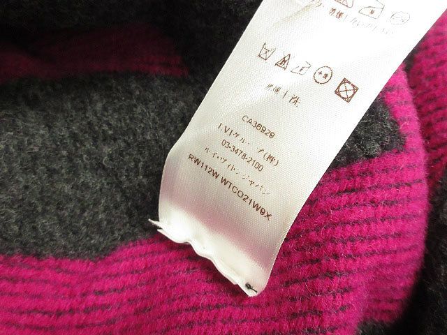 極美品★ルイヴィトン　手袋 カシミヤ　ウール ロゴ　グレー　ピンク レディース ルイヴィトン LOUIS VUITTON ウール カシミヤ ケープ コート